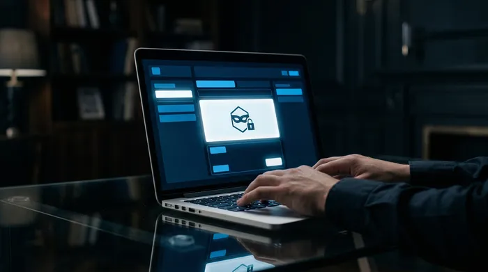 Δύο smartphones τοποθετημένα σε μια σκούρα επιφάνεια, συνδεδεμένα με έναν ψηφιακό σύνδεσμο, που εμφανίζουν εικονίδια κλήσης και ένα προφίλ χρήστη με σύμβολα ανταλλαγής μηνυμάτων.